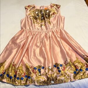 Joe Fresh Pink Dress with Gold and Blue Accents
